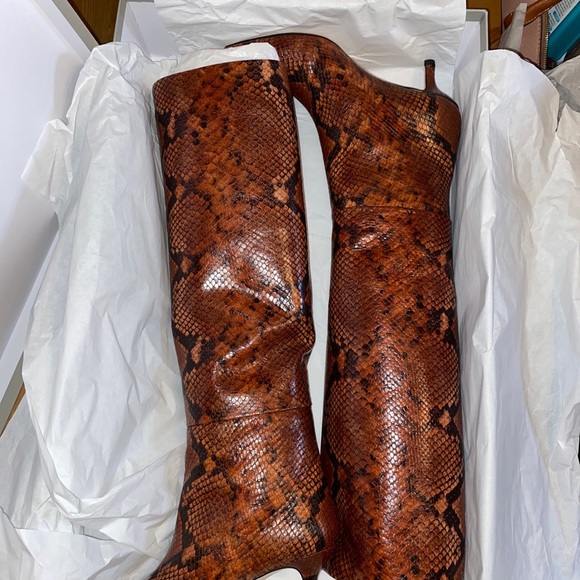 NEIL J RODGERS LEATHER SNAKESKIN EVA SLOUCH BOOT SIZE 5.5 - Picture 7 of 7